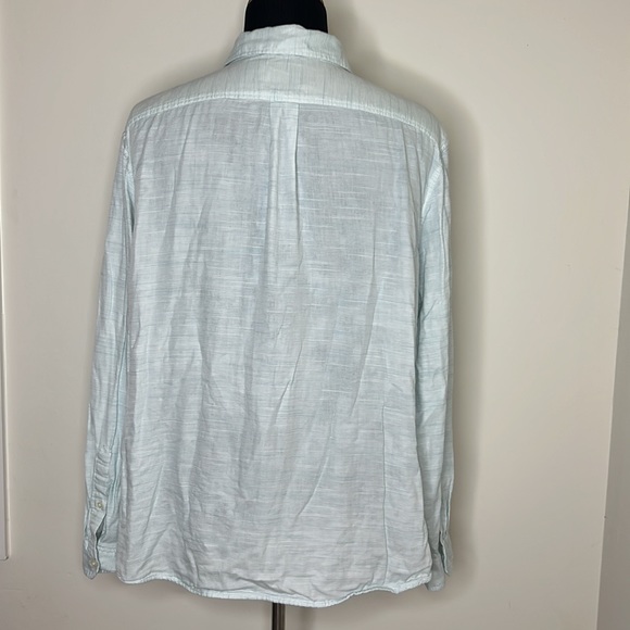 GOODFELLOW & CO. Mint Green White Stripe Casual Button-Down Shirt XXL - Picture 6 of 6
